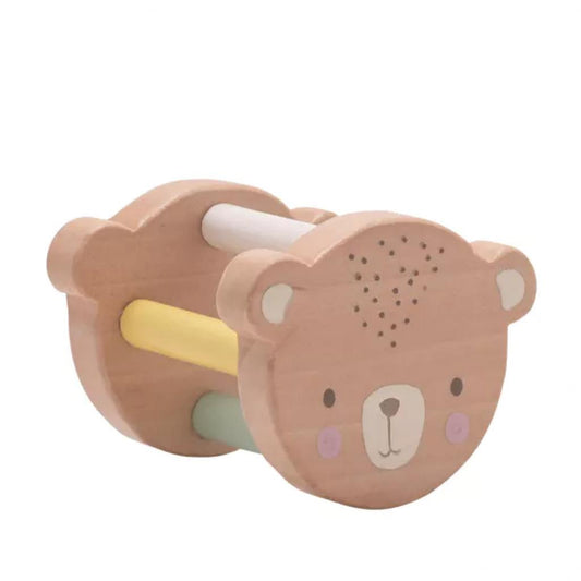 Adorable Bear Wooden Baby Rattle: Crafted from high-quality wood, perfect for engaging play and exploration. Perfect for baby sensory play