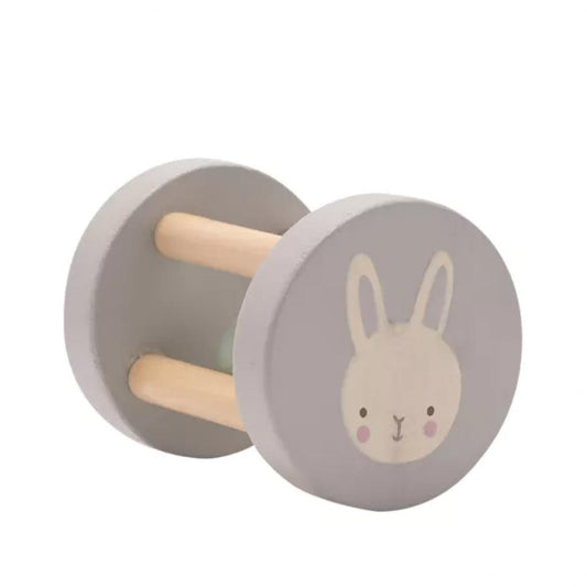 Adorable Bunny Wooden Baby Rattle: Crafted from high-quality wood, perfect for engaging play and exploration. Perfect for baby sensory play